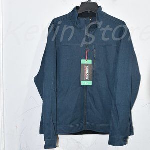 BLUE NWT Kirkland Signature Men Water Resistant Soft‎ Shell Jacket